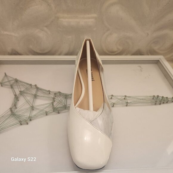 Jon Josef (Anthropologie) "Punk" White Patent Leather Flats. NIB. Size 7.5 - Picture 5 of 11